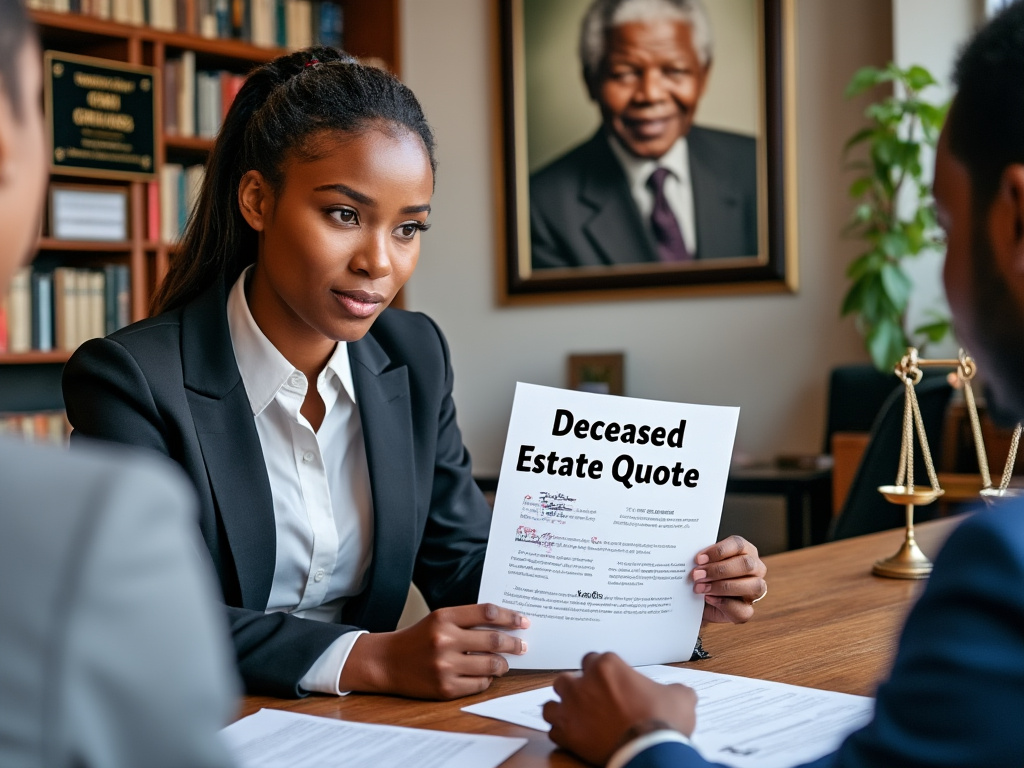 Deceased estate quote being presented to the executors, by an estate lawyer