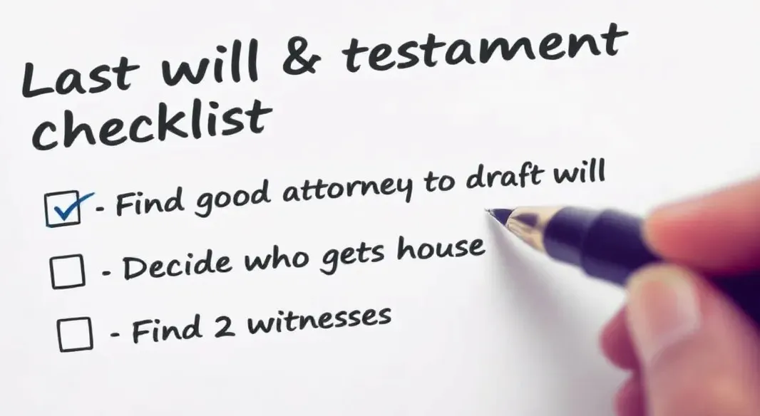 Last will and testament checklist