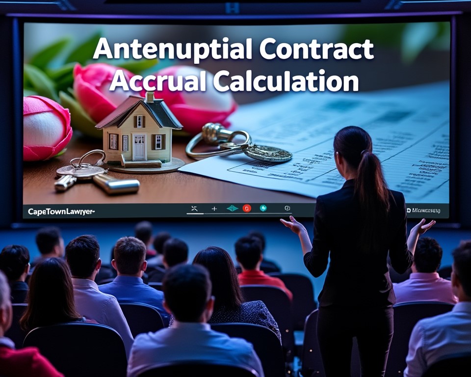 Antenuptial contract accrual calculation - presentation by Cape Town lawyer