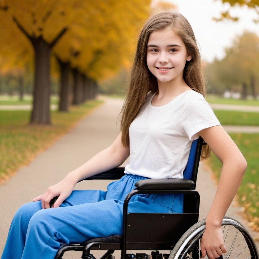 Girl in wheelchair