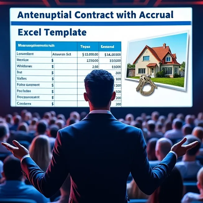 Antenuptial Contract with Accrual Excel Template being presented