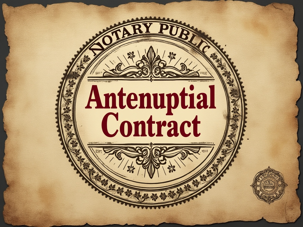 Stamp with text NOTARY PUBLIC Antenuptial Contract