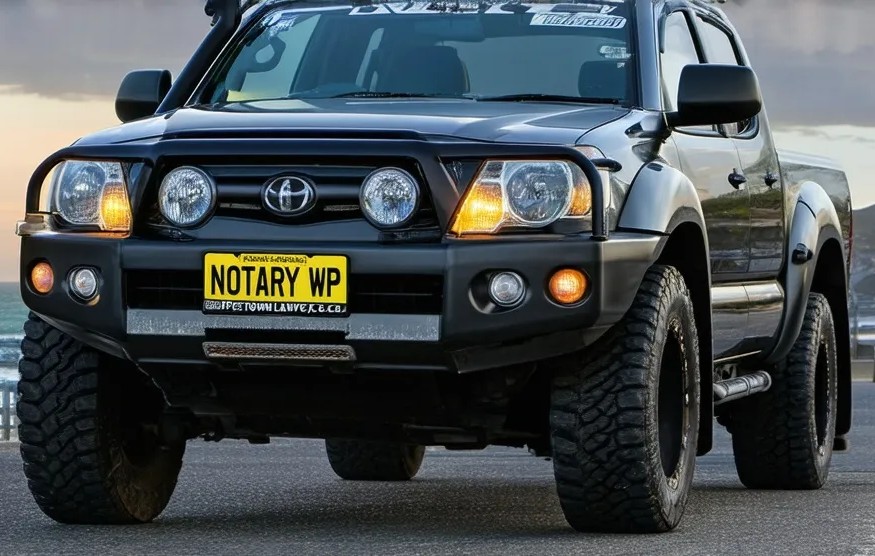 Car with numberplate NOTARY WP