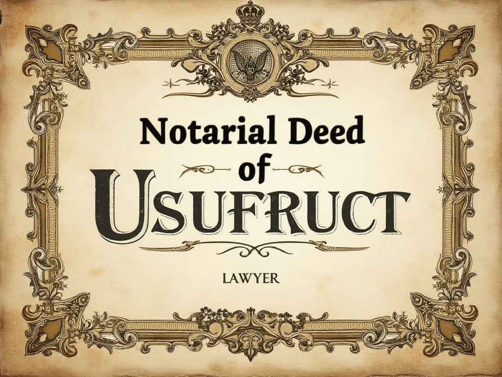 Notarial deed of usufruct