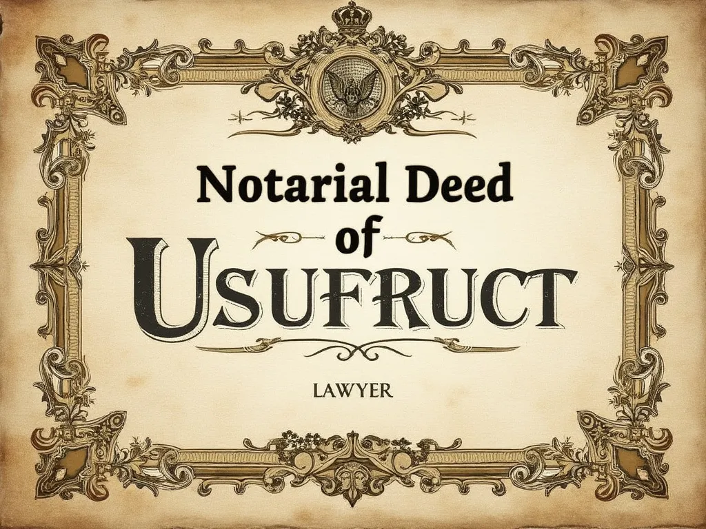 Notarial deed of usufruct