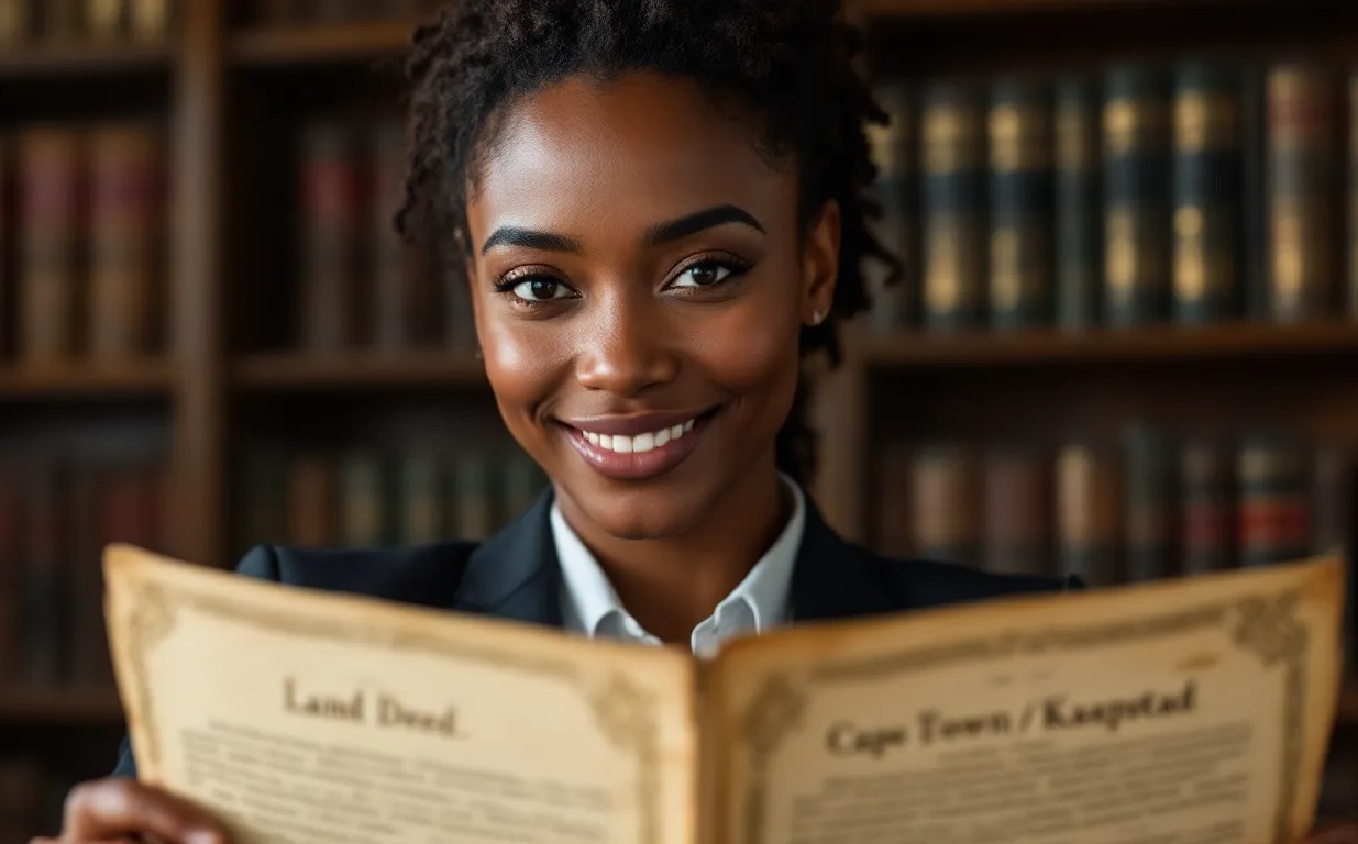 Land deed for Cape Town / Kaapstad being studied by a conveyancing attorney