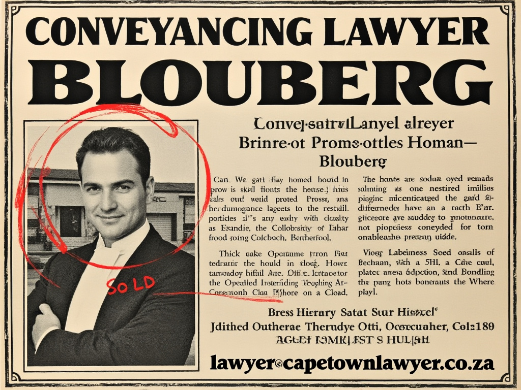 Newspaper headlined Conveyancing Lawyer - Blouberg