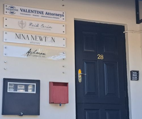 Newlands offices of Valentine Attorneys, Reid Corin, Nina Newton and Ashman Attorneys