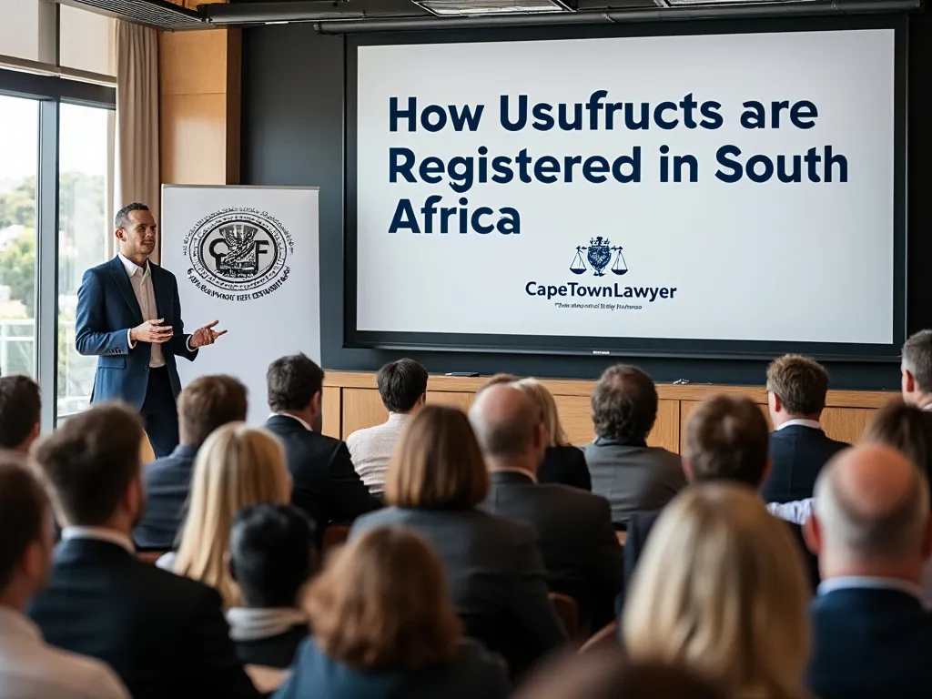 Presentation on how usufructs are registered in South Africa, by CapeTownLawyer