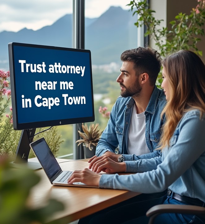 Trust attorney near me in Cape Town being searched for on a computer